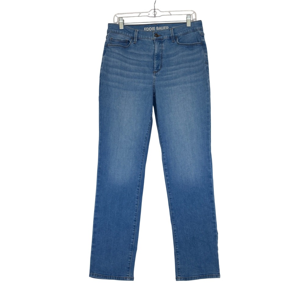 Eddie Bauer Venture Stretch High Rise Straight Leg Jeans Blue Womens 10 EUC